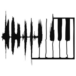 Wallity My Music v2 Escultura de pared de metal Negro